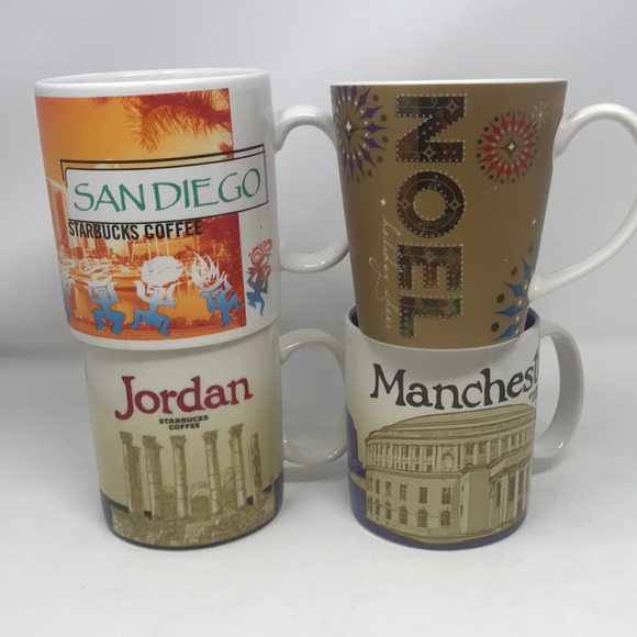 Starbucks 4 Mug Lot - Picture 1 of 13
